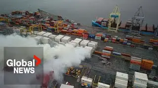Port of Montreal lithium battery fire leaves residents with more questions than answers