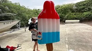 (Big mouth inc) Ice pop pool float unboxing, inflation, review!