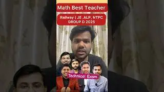 Best teacher math for Railway Exam 2025 ( RRB JE ALP ntpc Group D ) SSC #railway #ssc #rrbje #rrbalp