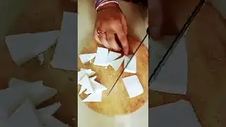 paneer cutting| Paneer rezala| triangle shape paneer| #trending #viralvideo #shortvideo
