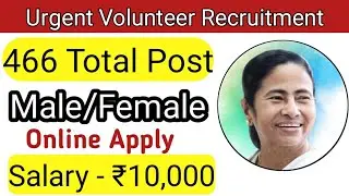 Urgent Volunteer recruitment 2021 / govt jobs 2021 / latest govt recruitment 2021 / volunteer job