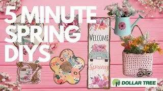 🌸 7 EASY Spring DIYS! 5 Minute DIY (Dollar Tree) Hacks
