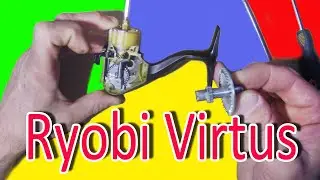 Ryobi Virtus разбираем, смотрим люфт, смазываем безинерционную катушку, купленную год назад.