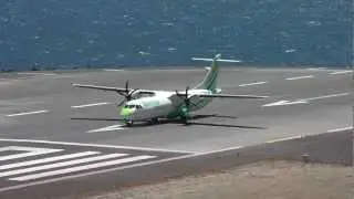 Binter Canarias ATR 72-500 take off runway 5 Madeira airport