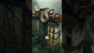 Rare discovery of python circling a train in the Amazon forest #python #jungle #rare #bus #truck