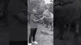 Funny video- Tongue of the dinosaur comes out in an Australian park