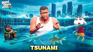 Franklin & Shinchan Survive the Biggest Tsunami in GTA 5