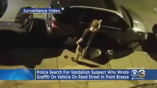 Police Search For Suspect Who Vandalized Vehicles With Graffiti In Point Breeze
