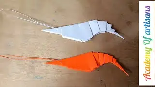 DIY Shrimp | How To Make A Shrimp With Paper | Origami And Crafts Ideas