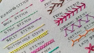 15 Basic Hand Embroidery Stitches Sampler for Absolute Beginners