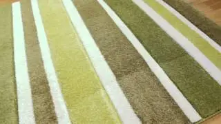 Sensitive Stripes Rugs in Green and Cream from the Modern Rugs Collections