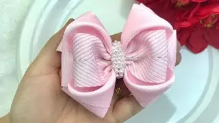 Moño para el cabello elegante y facil / Laço lindo / Ribbonbows tutorial