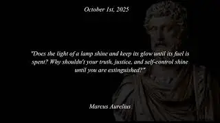 October 1st Daily Stoic Quote - Marcus Aurelius