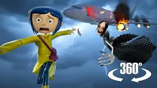 The Beldam&rsquo;s Revenge | Coraline & You in a Deadly Flight (Scary VR 360&deg;) | 8K