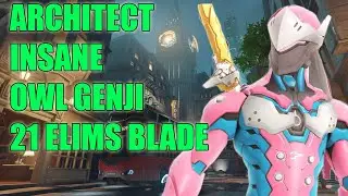 ARCHITECT INSANE GENJI GAMEPLAY 18K DMG - PRO OVERWATCH SEASON 23