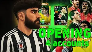 #efootball 4 HESAPTAN PAKET AÇILIMI 🎁 OPENING LEGENDS ASSEMBLE PACK AND 4 ACCOUNTS #efootballmobile