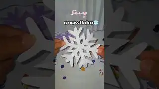 Easy paper snowflake tutorial#origami #easyorigami #paperfolding #papercraft #origamiideas#diycrafts