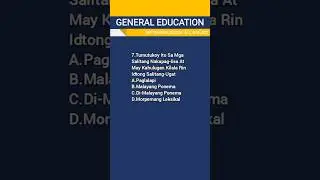 General Education LET Review Drills September 2024@SirJansenBurabod #lpt #lpt2024 #boardexam2024