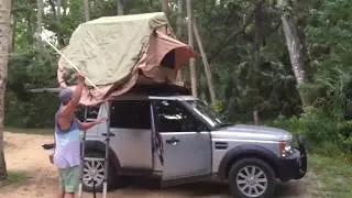 Rooftop Tent Setup on Land Rover LR3 in 35 Seconds!