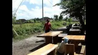 At Dek's Work Shop Live Edge Solid Wood Tables and Benches.