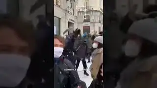 Madrid Spain 🇪🇸 Street Party in the Snow!! #madrid #spain #snow #party