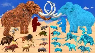 Animal Epic Battle Prehistoric Mammals VS Hydro Itself Size Super Animal Battle Simulator