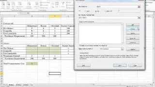 Solving Transportation Problems in Excel