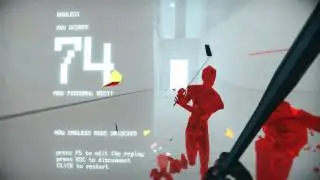 SuperHot 1080p60FPS  - 74 Kills - Gameplay - Endless mode - Warehouse