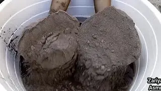 DUSTY crunchy Mud crumble dry on floor and bubble 💭 water 💦💦💦 paste play satisfying sound asmr 