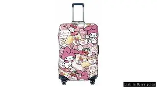 Miniso Melody's fun cartoon melody luggage cover protective case, washable travel suitcase protectiv