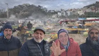 رياح قوية تضرب السوق الأسبوعي بأزغنغان