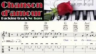 CHANSON D'AMOUR | MANHATTAN TRANSFER | No bass | Backing track | TAB & Sheet Music