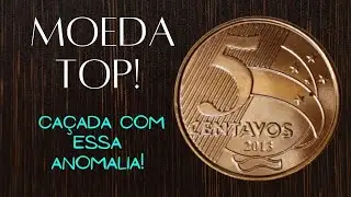 5 CENTAVOS 2013 MOEDA TOP E CA&Ccedil;ADA COM ESSA ANOMALIA!