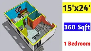 15x24 House Plan || 15x24 Ghar ka Naksha || 15x24 house design || 360Sqft