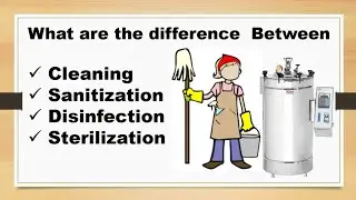 What are the difference between cleaning, sanitization, disinfection and sterilization?