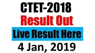 CTET 2018 result out