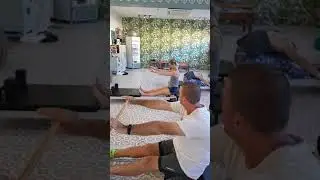 Pilates reformer spine stretch