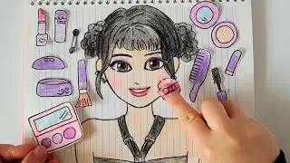 🎀paperdiy🎀 K-pop Demon Hunters Joy makeup 💄케이팝 데몬 헌터스 조이 메이크업 종이놀이