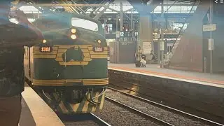 Steamrail Victoria S301 and Vline A66 arriving and departing Southern Cross to Warragul