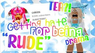 YOUTUBER GETTING HATE FOR BEING HONEST!?!//ROBLOX TEA//@cxkios