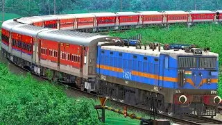 TRAIN CROSSING HIGH SPEED IN RAILWAY GATE | BUMPY RAILROAD | Train Simulator | Railwork | NTG GAMING