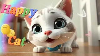 Cute Kitty Meow Meow Song for Kids|Fun Cat Dance (Canada kids)|Baby Learning Nursery Rhyme(USA kids)