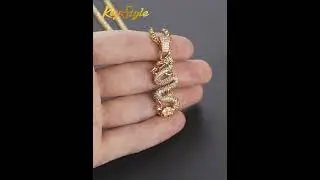 GoldChic Jewelry Gold Plated Dragon Necklace #jewelry #necklace #dragon #chinesedragon #lucky_zodiac