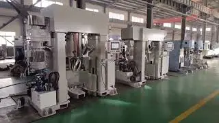 Gantry type double planetary mixer testing