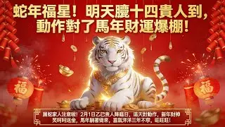 屬蛇的人恭喜了！明天2月1日臘月十四是乙巳年最後的貴人降臨日，這天做對這個動作2月17日進馬年躺著來錢，不做的人新年財神轉身就走，難怪你比別人窮三年