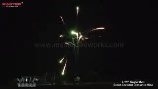1.75'' Single Shot - Green Coconut Crossette Mine #fireworks