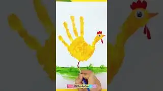 How to draw palm prints chickens #drawing #draw #painting I Chill how to draw