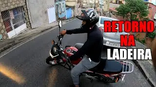 COMO FAZER RETORNO COM A MOTO NA LADEIRA