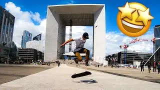ESCAPING THE RAIN IN PARIS!! Skating in La d&eacute;fense