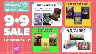 National Book Store 9.9 Sale on Lazada and Shopee